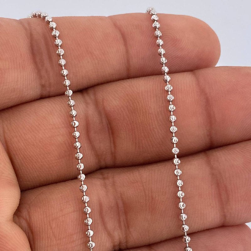 Military Chain 7.2gr / 27 3/4 in / 18K White Gold +3$