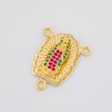 Herraje Crucero Virgen de Guadalupe 2.5g / 3/4 in Oro Amarillo 18K