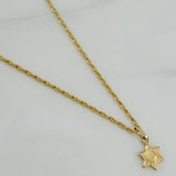Rope Chain Set + Star of David Pendant / 1.2 gr / 17 3/4 in 18K Yellow Gold