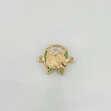 Charm Horseshoe 2.1 g / 3/4 in Two Golds Yellow White 18K