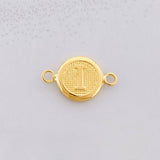 Herraje Circulo Letra I 0.4g / 1/2 in Oro Amarillo 18K