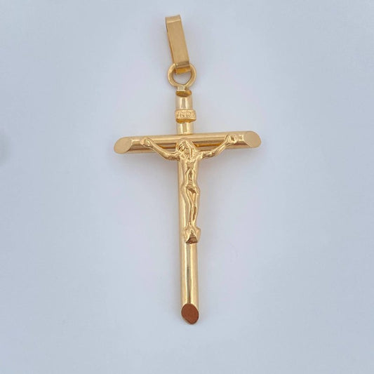 Dije Cruz Cristo 1.45gr / 1 3/4 in / Oro Amarillo 18K &