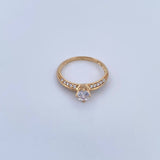 Solitaire Ring Churumbela. 2gr / Size 6 3/4 / 18K Gold &