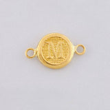 Herraje Circulo Letra M 0.35g / 1/2 in Oro Amarillo 18K