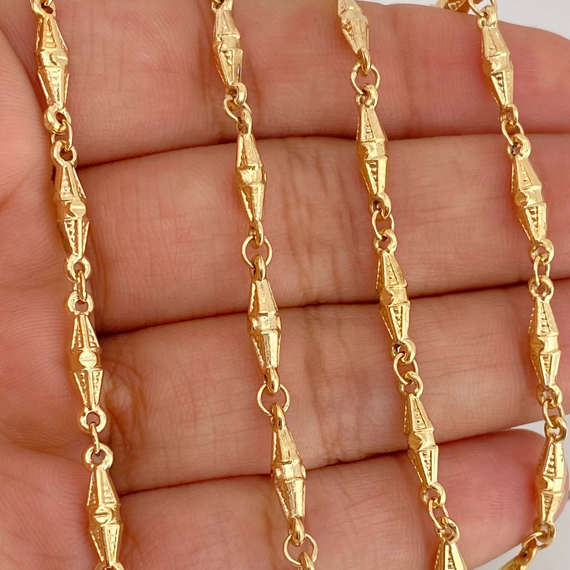 Rustic Dubai Chain 9.7 g / 20 1/4 in / 3 mm 18K Yellow Gold