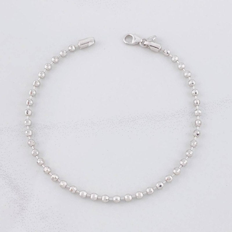 Bracelet Militar 5.5g / 7 3/4 in / 2.9mm White Gold 18K