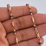 Cadena Rustica Barril 12.1gr / 24 1/2 in / Oro Rosa 18K &