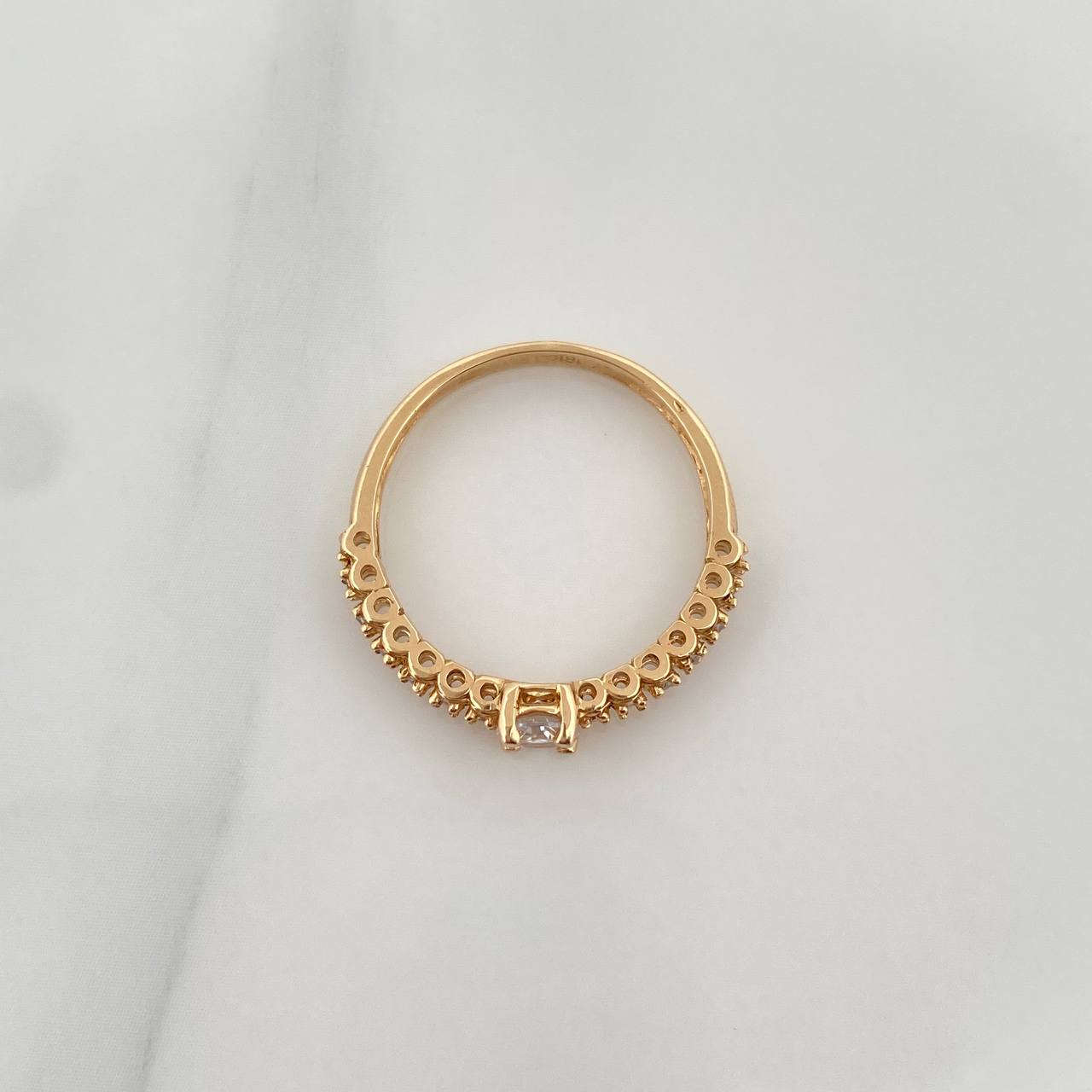 Anillo Solitario Churumbela 2gr / T5 3/4 / 3/4 in / Oro Amarillo 18K $