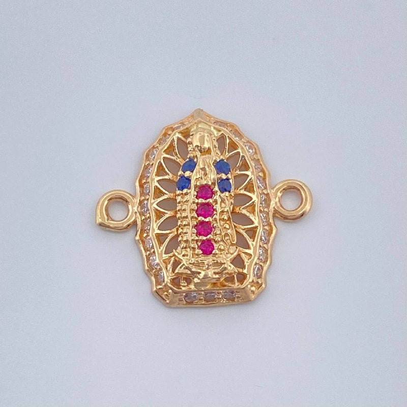 Herraje Virgen De Guadalupe 1.2gr / 1/2 in / Oro Amarillo 18K &