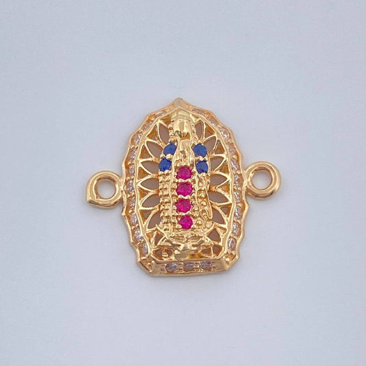 Herraje Virgen De Guadalupe 1.2gr / 1/2 in / Oro Amarillo 18K &