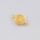 Herraje Circulo Letra C 0.4g / 1/2 in Oro Amarillo 18K