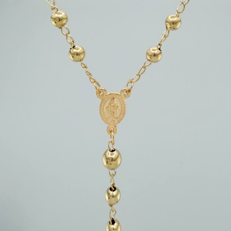 Rosario Virgen Milagrosa 10.55gr / 15 1/2 in / Oro Amarillo 18K %