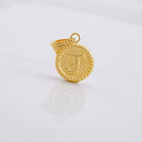 Pendant Circle Letter J 0.55g / 3/4 in Yellow Gold 18K