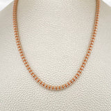 Cadena Ice 20.75gr / 24 in / 3.2mm Dos Oros Blanco Rosa +4 14K Italy %