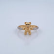 Bow Tie Bear Ring 2.35gr / Size 6 3/4 / 18K Gold $