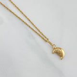 Set Cadena Lazo + Dije Luna / 1,2 gr / 15 3/4 in Oro Amarillo 18K