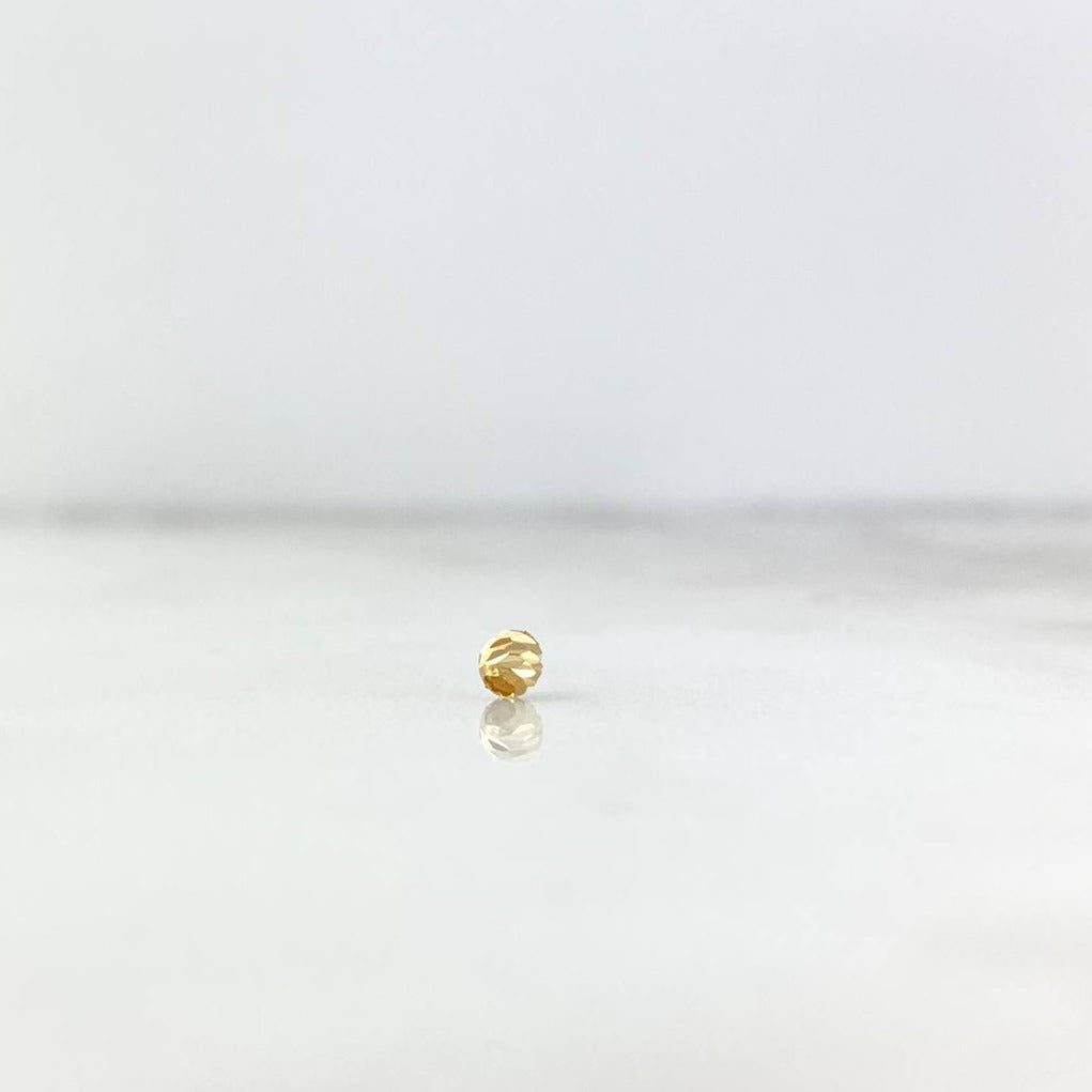 Bead Diamond Cut 3mm / 0.06gr Yellow Gold &