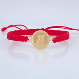 Red Woven Guardian Angel Bracelet 1.2gr / 18K Gold $