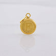 Pendant Circle Letter E 0.4g / 1/2 in 18K Yellow Gold