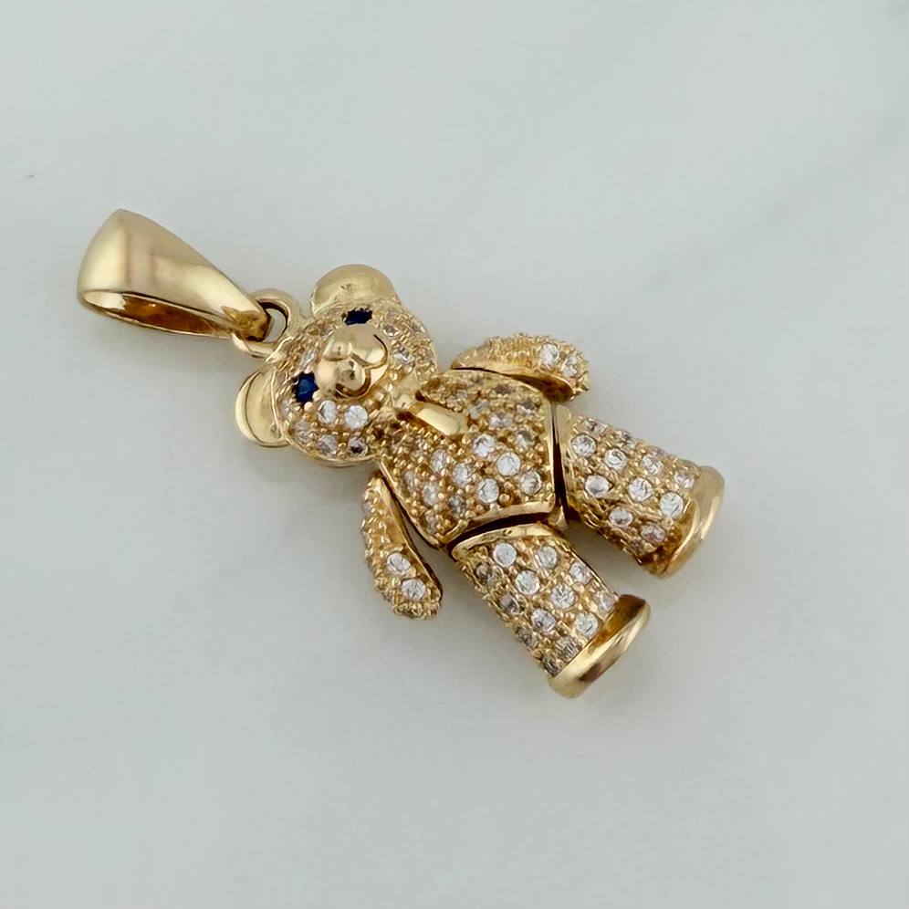 Dije Oso Articulado Corbata 4.75 g / 1 in Oro Amarillo 18K