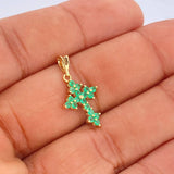 Clover Point Cross Pendant 0.95gr / 1 in / 18K Yellow Gold &