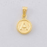 Pendant Circle Letter A 0.4g / 1/2 in 18K Yellow Gold