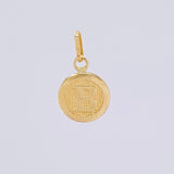 Dije Circulo Letra B 0.35g / 3/4 in Oro Amarillo 18K