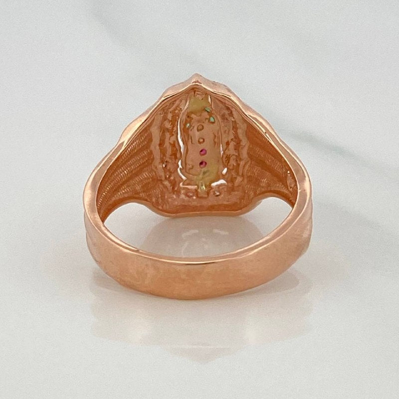 Our Lady of Guadalupe Ring 4.25 g / T5 3/4 18K Rose Gold