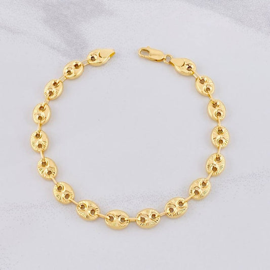 Pulso GC Diamantado 6.85g / 8 in / 7mm Oro Amarillo 18K
