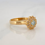 Solitaire Ring Dense Flower 3.6 g / T6 1/2 Yellow Gold 18K