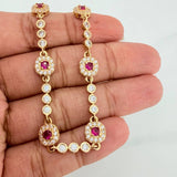 Pulso Tennis Halo 10 g / 7 in Oro Amarillo 18K