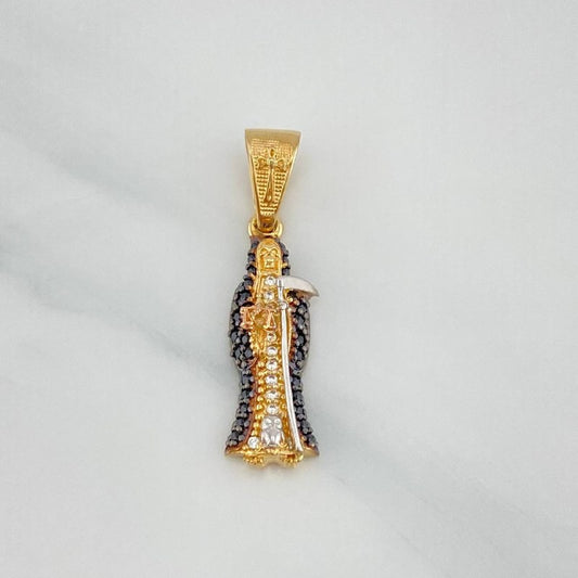 Dije Santa Muerte 2.45 g / 1 1/4 in Tres Oros 18K