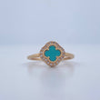 Anillo Trebol 2.75gr / T7 / Oro Amarillo 18K &