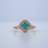 Anillo Trebol 2.75gr / T7 / Oro Amarillo 18K &
