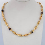 Cadena Rustica Barril 15.4gr / 24 1/4 in / Oro Amarillo 18K &