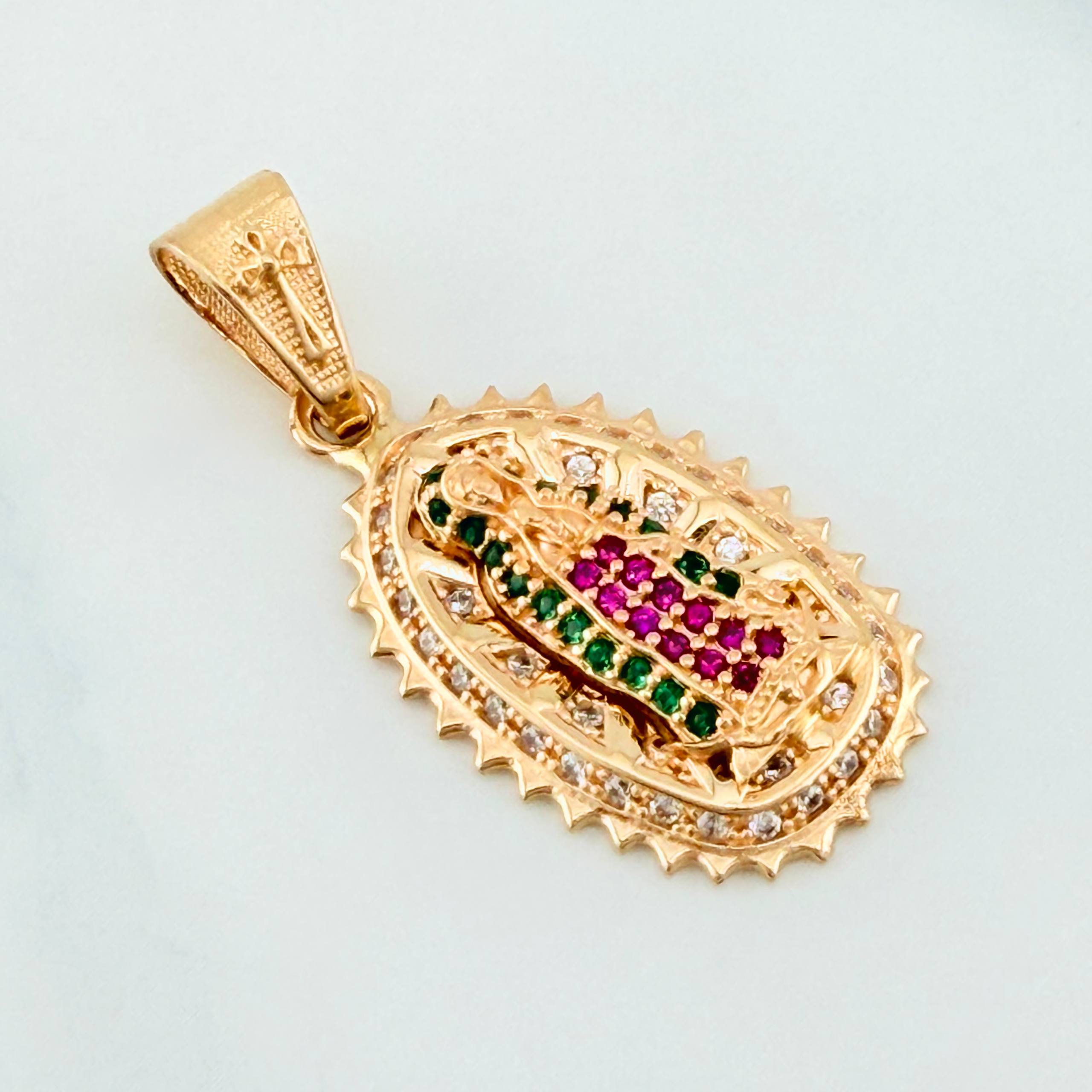 Pendant Virgin of Guadalupe 3.25 g / 1 1/4 in 18K Yellow Gold