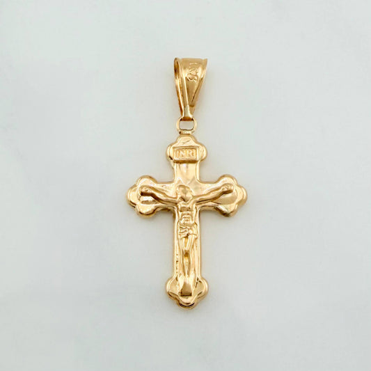Dije Cruz Cristo 1.4 g / 1 1/2 in Oro Amarillo 18K