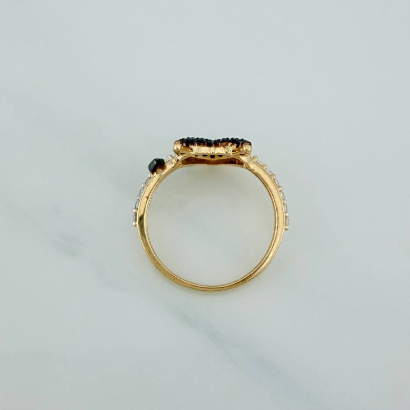 Anillo Corazon Devil 2.55gr / T6 / 3/4 in / Tres Oros 18K $