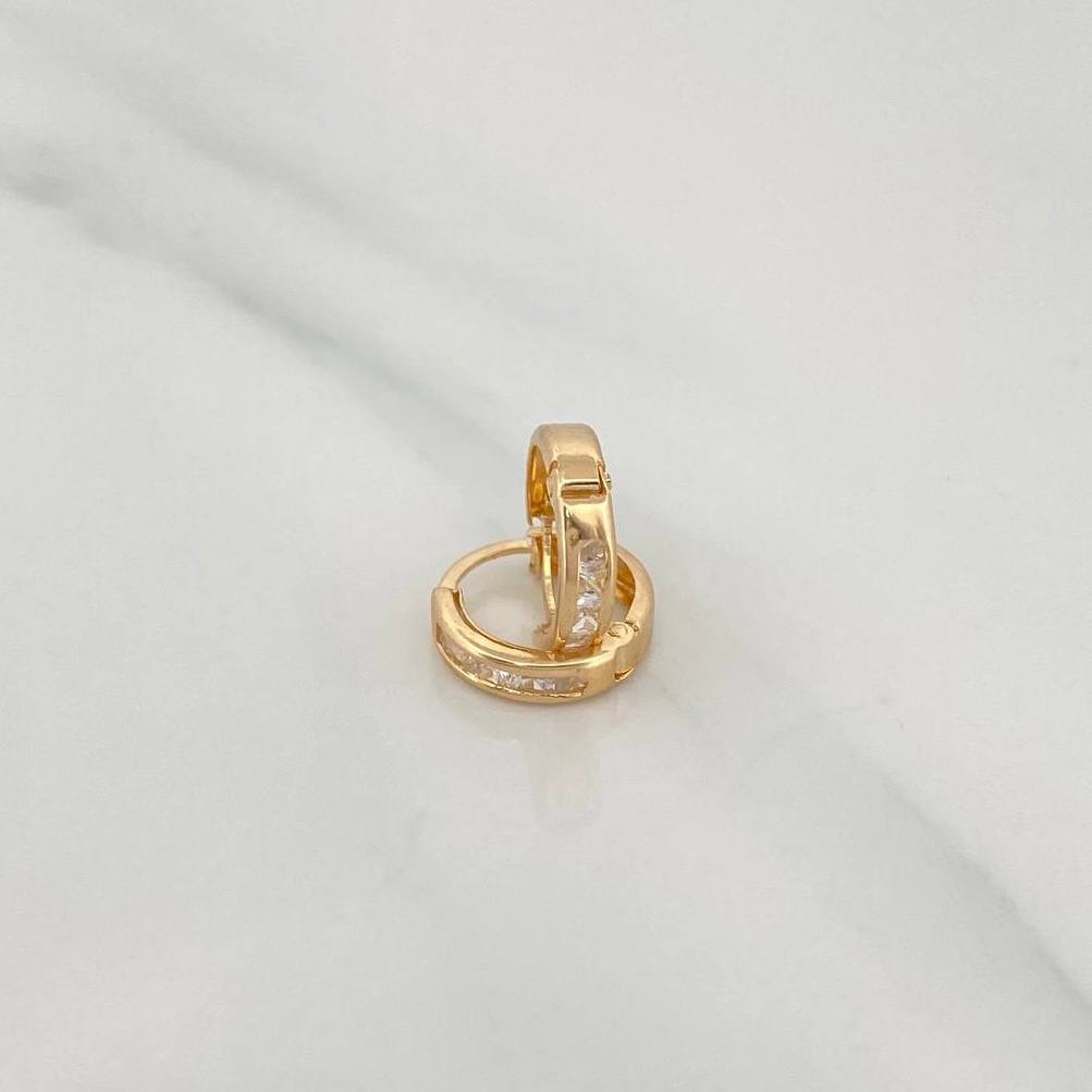 Candongas Carril 0.85 g / 1/2 in Oro Amarillo 18K