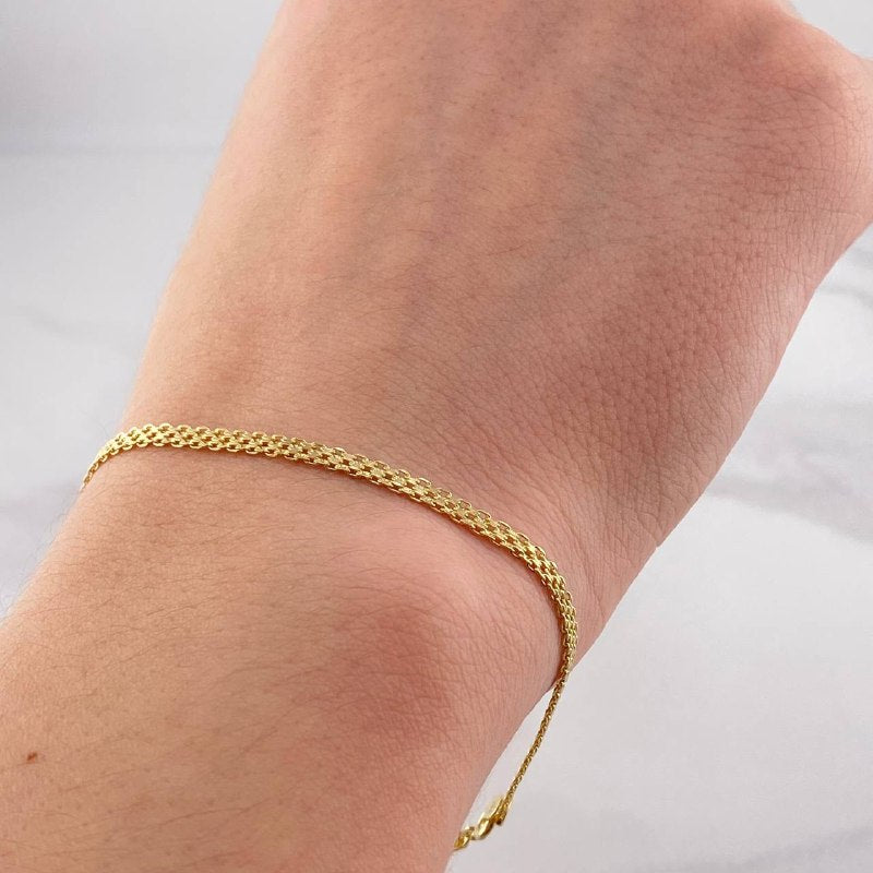 Pulso Chino 1.6g / 8 1/4 in / 2.8mm Oro Amarillo 18K