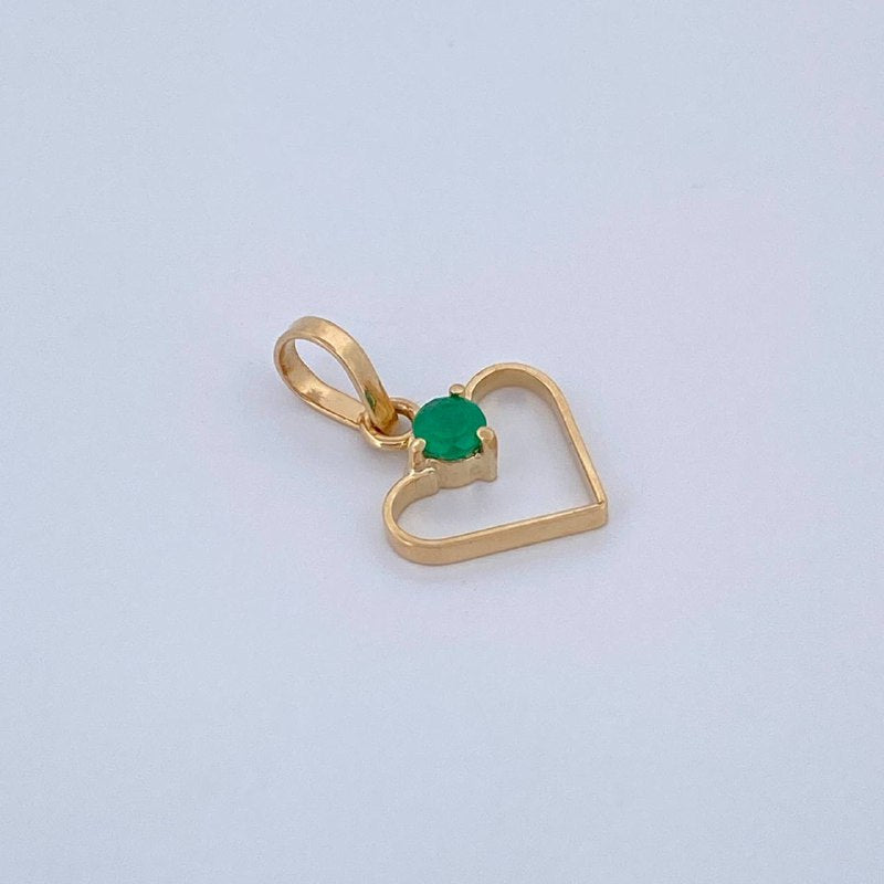 Heart Silhouette Pendant 0.35gr / 0.5in / 18K Gold +0$