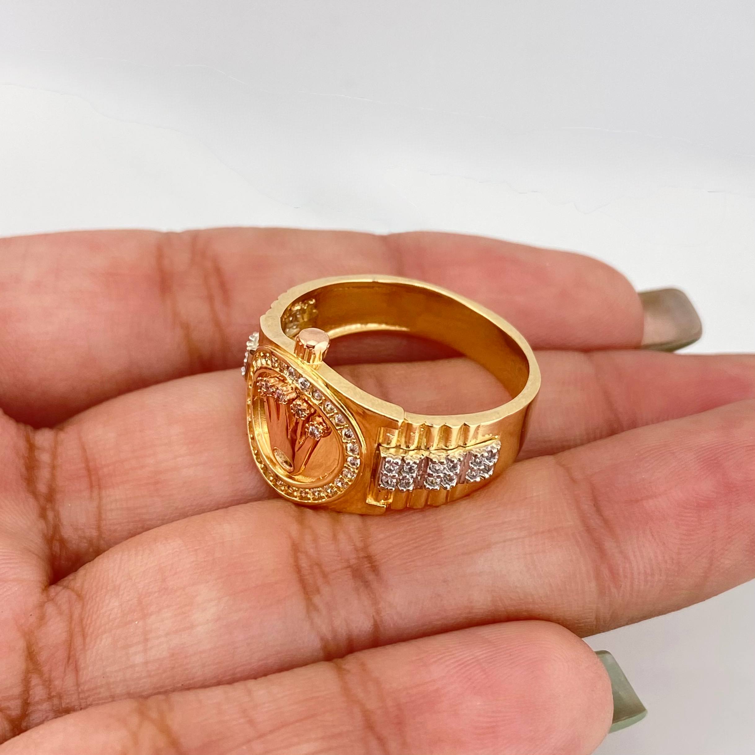 Ring Correa Crown 6.45 g / T9 1/2 Three Golds 18K