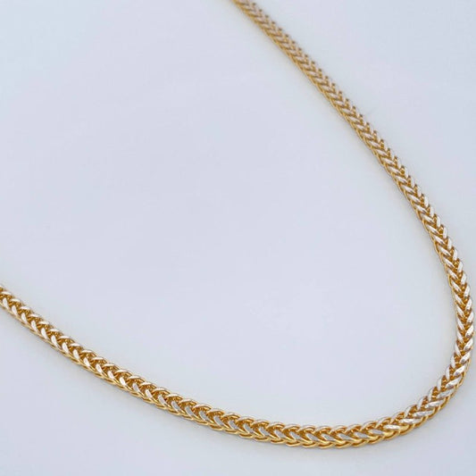 Franco Chain 11.25gr / 23 1/2 in / Two Yellow White Golds +3 18K %