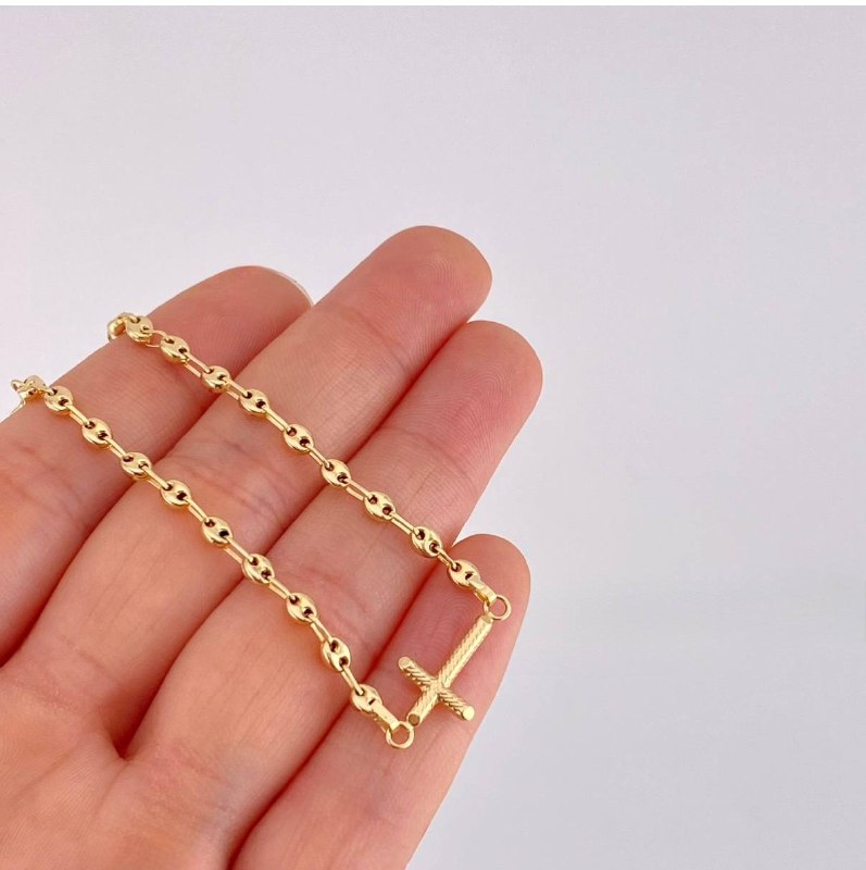 Bracelet GC Cross 2.3g / 6 3/4 in / 3.1mm Yellow Gold 18K