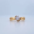Anillo Solitario Trenzado 2.15gr / T7 / Oro Amarillo 18K &