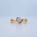 Anillo Solitario Trenzado 2.15gr / T7 / Oro Amarillo 18K &