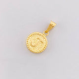 Dije Circulo Letra J 0.6g / 3/4 in Oro Amarillo 18K