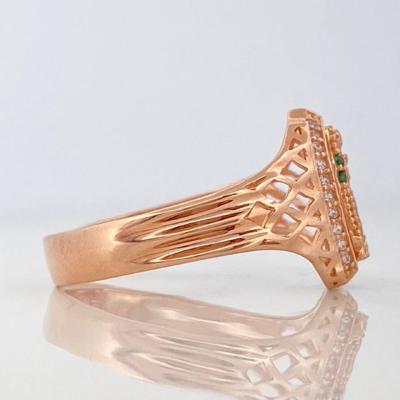 Anillo Virgen De Guadalupe 3.7 g / T8 3/4 Oro Rosa 18K