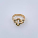 Cross Silhouette Ring 3.25gr / Size 6 3/4 / 18K Gold &