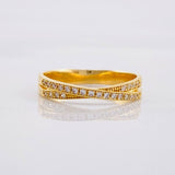 Anillo Carril Cruzado 2.2g / T6 Oro Amarillo 18K
